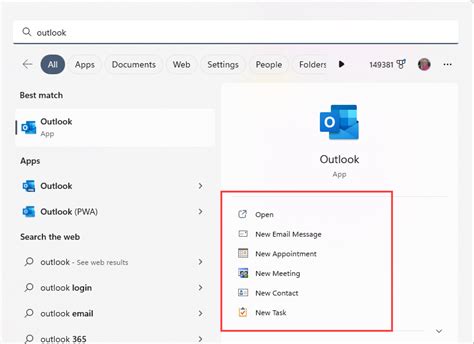 Switch back to Mail app from Outlook pre .